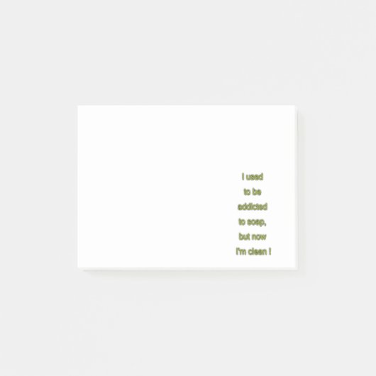 Post-it® Texte drôle de savon (Devant)