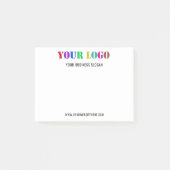 Post-it® Texte du logo de l'entreprise personnalisé Notes (Devant)