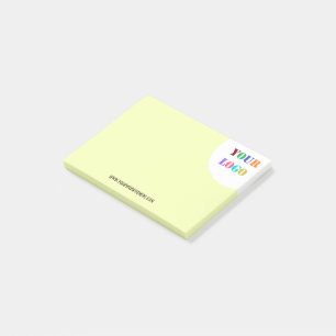 Post-it® Texte du logo de l'entreprise personnalisé Notes