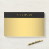 Post-it® Texte et lignes Gold personnalisables (Sur un bureau)