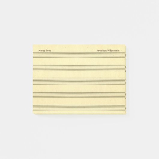 Post-it® Texte et nom facultatifs de personnel de musique (Devant)