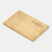 Post-it® Texte manuscrit rustique Élégant Monogramme Vintag (Incliné)