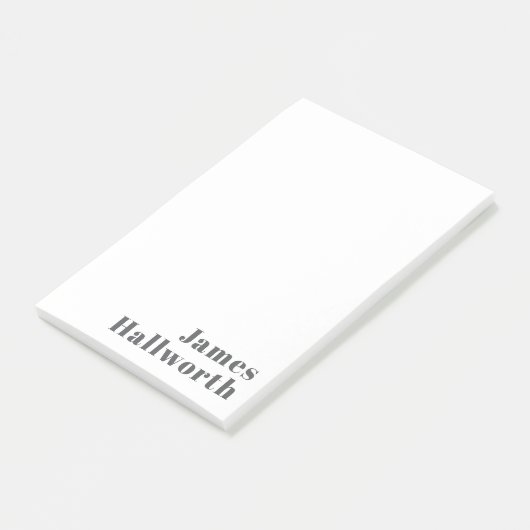 Post-it® Texte moderne élégant et rétro | Gris (Incliné)