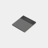 Post-it® Texte personnalisable | Gras moderne noir et gris  (Incliné)