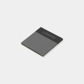 Post-it® Texte personnalisable | Gras moderne noir et gris (Incliné)