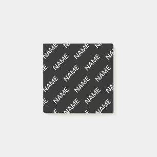 Post-it® Texte personnalisable Moderne gras Noir & Blanc