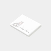 Post-it® Texte personnalisé Cue Little Bunny Lapin (Incliné)