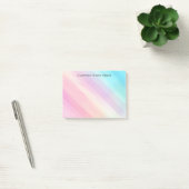 Post-it® Texte personnalisé | Grandes lignes pastel (Bureau)
