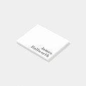 Post-it® Texte rétro moderne élégant et modifiable | Gris (Incliné)