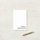 Post-it® Texte rétro moderne élégant et modifiable | Gris (Sur un bureau)