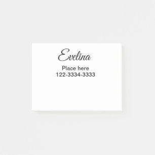 Post-it® Texte simple minimal ajoutez votre nom lieu ville