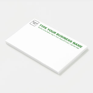 Post-it® Textes de marque Green Business sur la tête de gra