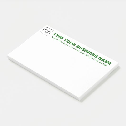 Post-it® Textes de marque Green Business sur la tête de gra (Incliné)