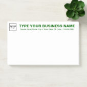 Post-it® Textes de marque Green Business sur la tête de gra (Bureau)