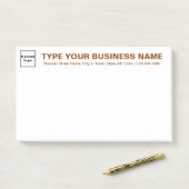 Post-it® Textes de marques commerciales Brown sur le titre (Sur un bureau)