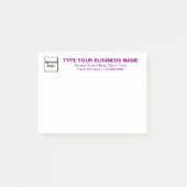 Post-it® Textes de marques commerciales pourpres sur rectan (Devant)