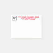 Post-it® Textes de marques rouges sur rectangle (Devant)