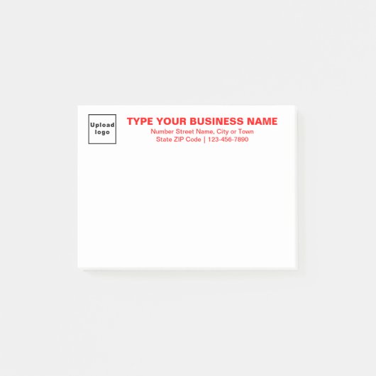Post-it® Textes de marques rouges sur rectangle (Devant)