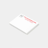 Post-it® Textes de marques rouges sur rectangle (Incliné)