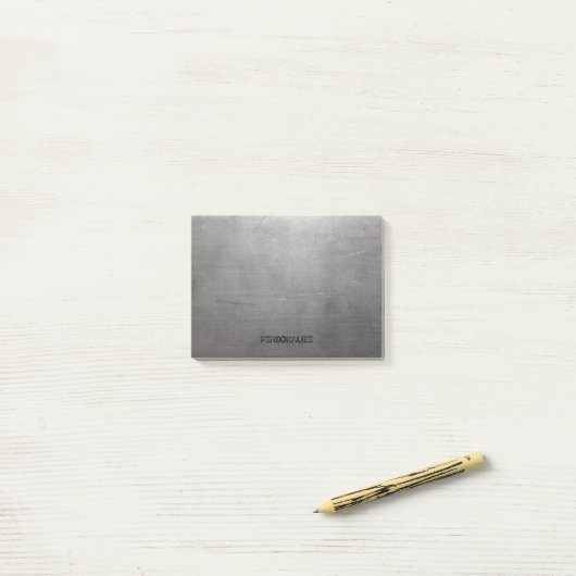 Post-it® Texture balayée en métal (Sur un bureau)