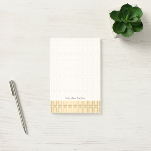 Post-it® Texture blanche de barre de chocolat (Bureau)