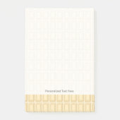 Post-it® Texture blanche de barre de chocolat (Devant)
