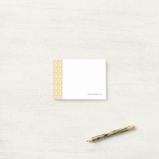 Post-it® Texture blanche de barre de chocolat (Sur un bureau)
