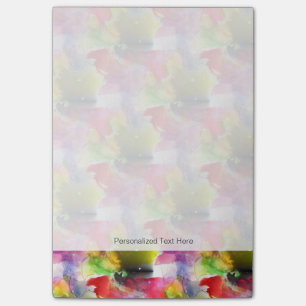 Post-it® Texture de conception rouge, aquarelle jaune