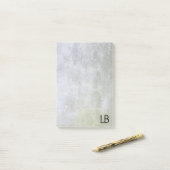 Post-it® Texture de fond de pierre ancienne monogramme (Sur un bureau)