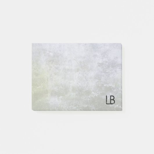 Post-it® Texture de fond de pierre ancienne monogramme (Devant)