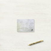 Post-it® Texture de fond de pierre ancienne monogramme (Sur un bureau)