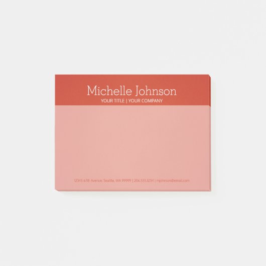 Post-it® Texture de granit rouge brillant et chaud personna (Devant)