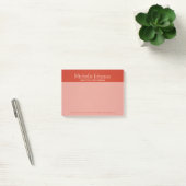 Post-it® Texture de granit rouge brillant et chaud personna (Bureau)
