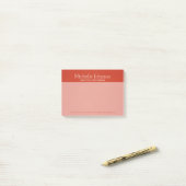 Post-it® Texture de granit rouge brillant et chaud personna (Sur un bureau)