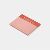 Post-it® Texture de granit rouge brillant et chaud personna (Incliné)