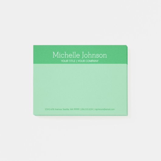 Post-it® Texture de granit vert brillant personnalisée (Devant)