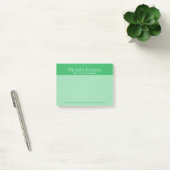 Post-it® Texture de granit vert brillant personnalisée (Bureau)
