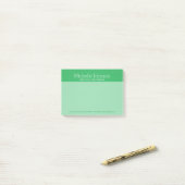 Post-it® Texture de granit vert brillant personnalisée (Sur un bureau)