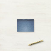 Post-it® Texture de jeans en denim (Sur un bureau)