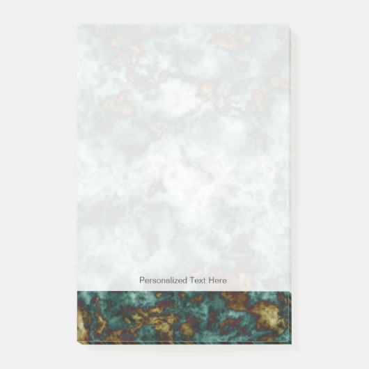 Post-it® Texture de marbre verte avec des veines (Devant)