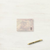 Post-it® Texture de masse arrondie et Patinée monographie (Sur un bureau)