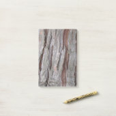 Post-it® Texture d'écorce d'arbre de cèdre (Sur un bureau)