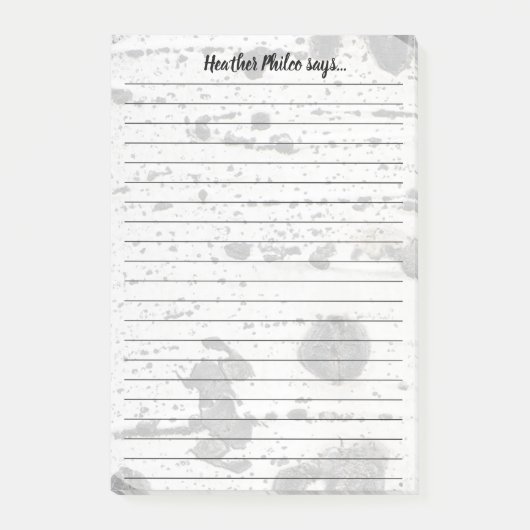 Post-it® Texture d'écorce d'arbre de tremble blanc personna (Devant)