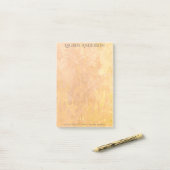 Post-it® Texture d'or Grungy moderne Grungy Peach Personnal (Sur un bureau)