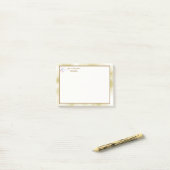 Post-it® Texture dorée nacrée élégante (Sur un bureau)