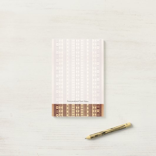 Post-it® Texture ethnique Brown (Sur un bureau)