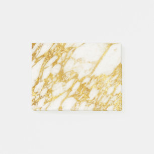 Post-it® texture marbre et or