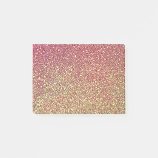Post-it® Texture Parties scintillant rose or (Devant)