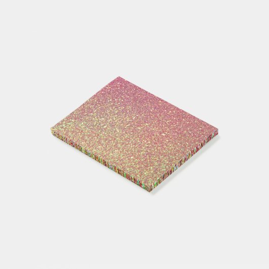 Post-it® Texture Parties scintillant rose or (Incliné)