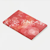 Post-it® Texture rouge de gradient de style de Bokeh. texte (Incliné)